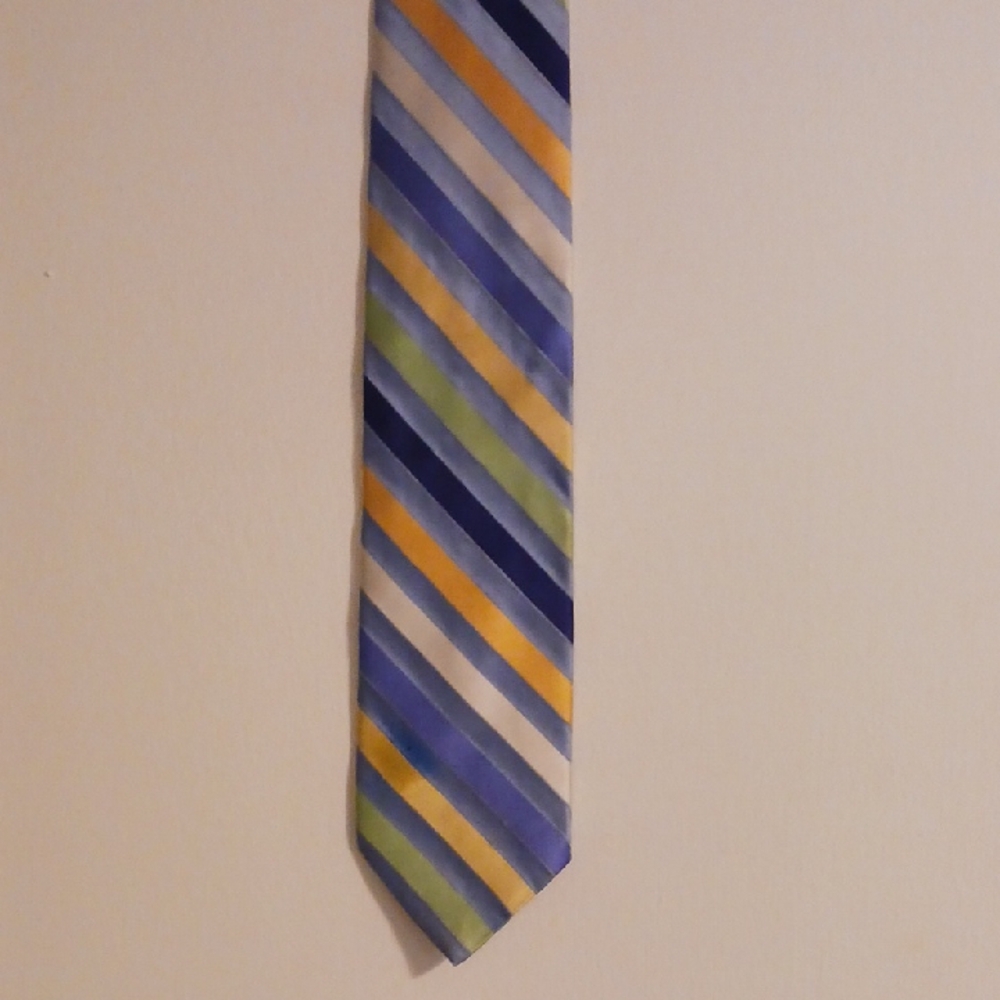 Striped Blue and Yellow Men's Tie